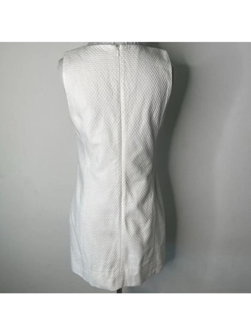 Lilly Pulitzer Mila Shift Dress Resort White Gold Lace Zip Front Mini Size 4 - Picture 8 of 12